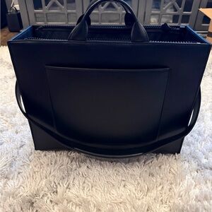 Dagne Dover Large Daily Tote Black Leather